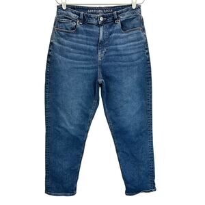American Eagle Mom Jeans Blue Stretch 12